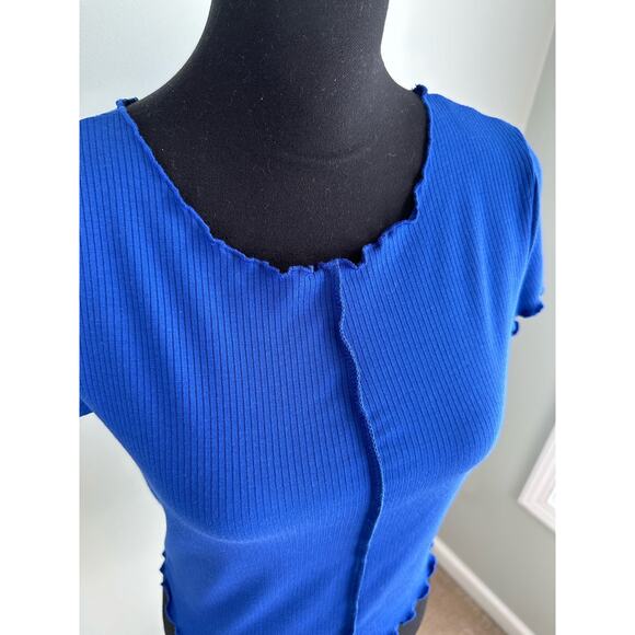 BUNDLE NWOT BP Lettuce Trim Tee Both Medium - Blue & Pink - Picture 2 of 10